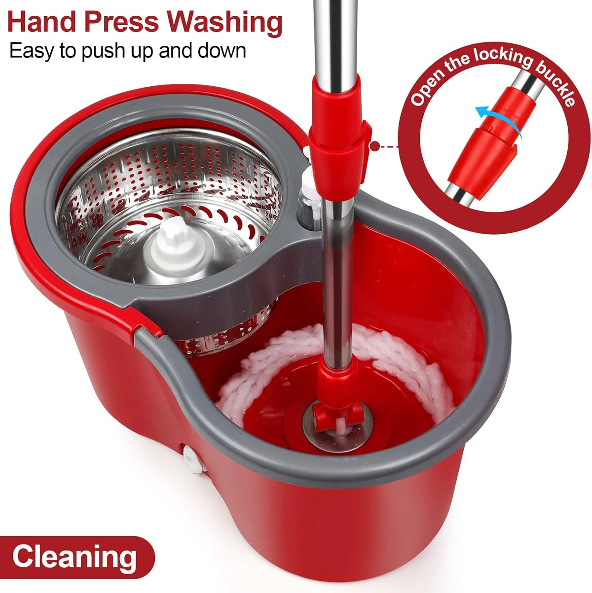 MopEase™ 360° Spin Mop & Bucket Set