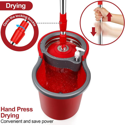 MopEase™ 360° Spin Mop & Bucket Set