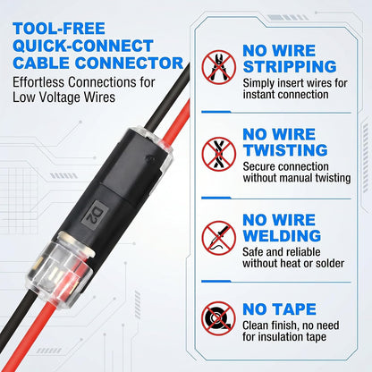 SnapWire™ Double-Wire Quick-Connect Electrical Connectors